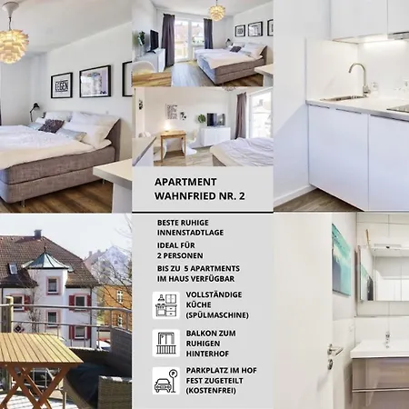 Daire Wahnfried No2 - Sehr Zentrales, Ruhiges Cityapartment Mit Balkon, Kueche, Duschbad & Parkplatz Bayreuth